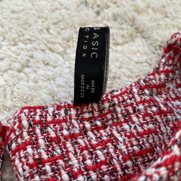 ZARA Tweed Shift Dress Red Size XS - Picture 5 of 6